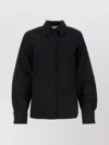 Max Mara Camicia Pagina In Popeline Stretch Nero Donna