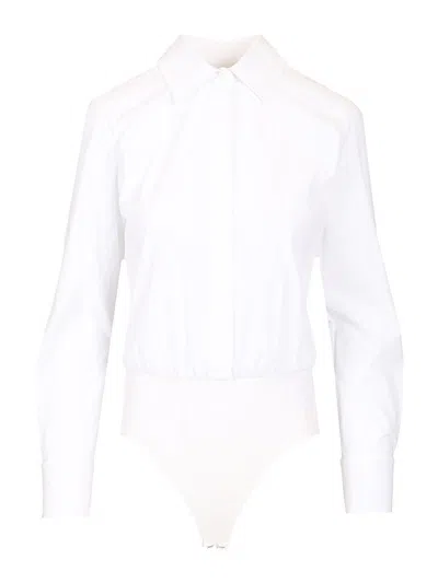 Max Mara Stretch Cotton Poplin Shirt Shirts White