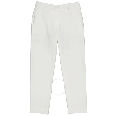 Max Mara Stretch Cotton Satin Cropped Trousers In N/a
