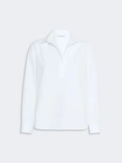 Max Mara Stretch Cotton Shirt In White