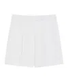 Max Mara White Stretch Cotton Shorts In White