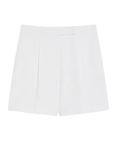 Max Mara White Stretch Cotton Shorts