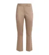 Max Mara Stretch-cotton Slim Trousers In Green