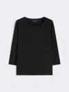 Max Mara Stretch Cotton T-shirt In Black
