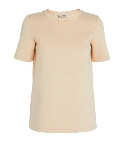 Max Mara Stretch-cotton T-shirt In White