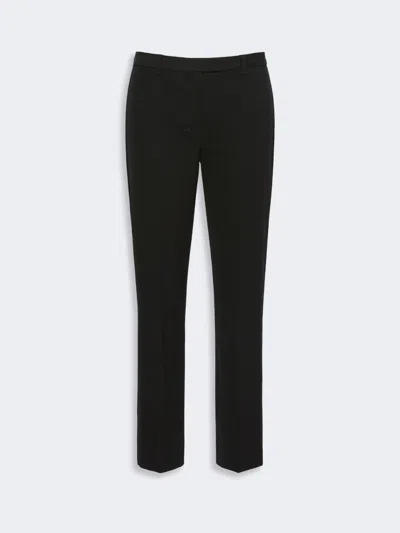 Max Mara Stretch Cotton-blend Trousers In Black