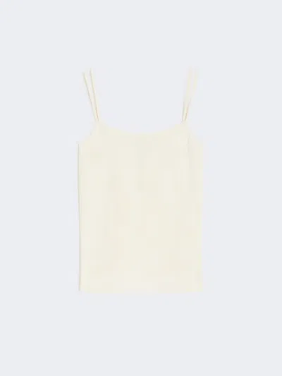 Max Mara Stretch Crêpe De Chine Top In White