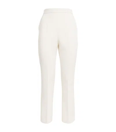 Max Mara Stretch Cropped Trousers In Beige