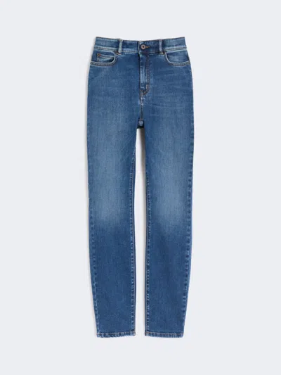 Max Mara Stretch Denim Skinny Jeans In Blue