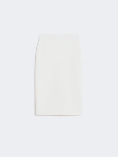 Max Mara Stretch Fabric Sheath Dress In White