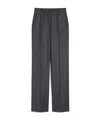Max Mara Stretch Flannel Trousers In Gray
