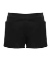 Max Mara Stretch Gabardine Shorts In Black
