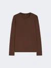 Max Mara Stretch Jersey Basic T-shirt In Brown