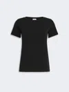 Max Mara Stretch Jersey Basic T-shirt In Black