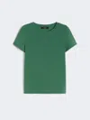 Max Mara Stretch Jersey Basic T-shirt In Green