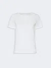 Max Mara Stretch Jersey Basic T-shirt In White