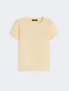 Max Mara Stretch Jersey Basic T-shirt In Yellow