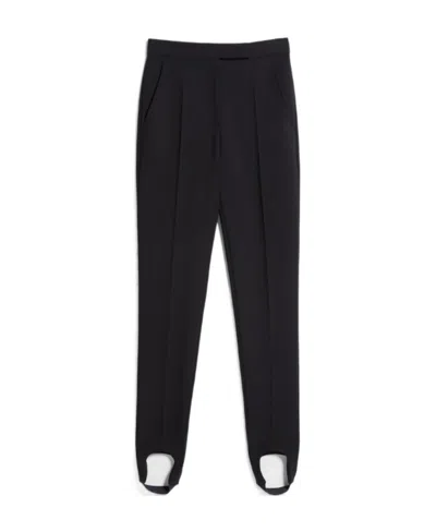 Max Mara Stretch Leggings In Black