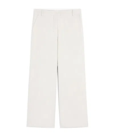 Max Mara Stretch Linen Trousers In True Color