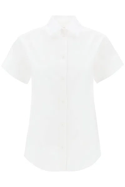 Max Mara Stretch Poplin Shirt In White