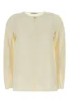 Max Mara Stretch Silk Blouse In White