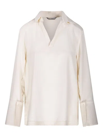 MAX MARA STRETCH SILK CADY BLOUSE