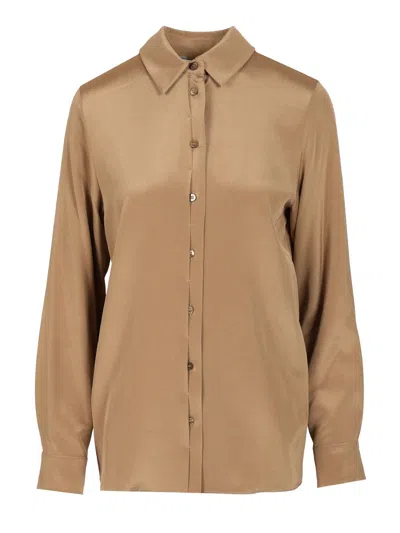 MAX MARA STRETCH SILK CADY SHIRT