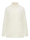 Max Mara Top With Front Stitch Pattern And Long Sleeves In Neutral