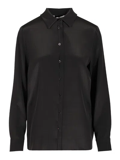 Max Mara Stretch Silk Cady Shirt Shirts Black