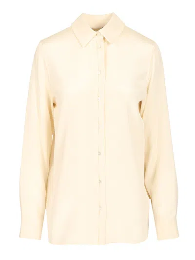 Max Mara Stretch Silk Cady Shirt Shirts White In Neutral