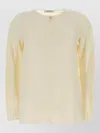 Max Mara Stretch Silk Mitico Blouse Button Detail In Yellow