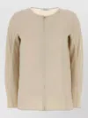 Max Mara Stretch Silk Mitico Blouse Long Sleeves In Neutral