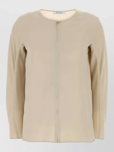 MAX MARA STRETCH SILK MITICO BLOUSE LONG SLEEVES