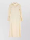 Max Mara Stretch Silk Ossola Dress With Long Sleeves In Orange