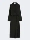 Max Mara Stretch Silk Shirt Dress In Black