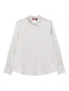 Max Mara Stretch-silk Shirt In White