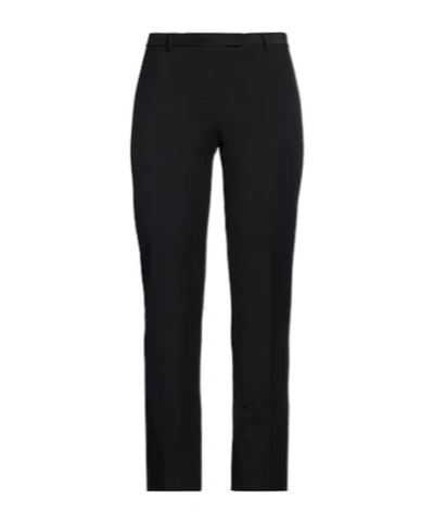 Max Mara Stretch Straight-leg Pants In Black
