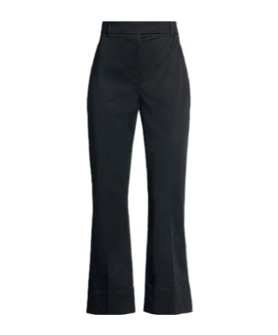Max Mara Stretch Straight-leg Pants In Black