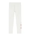 Max Mara Stretch Technical Fabric Leggings In White