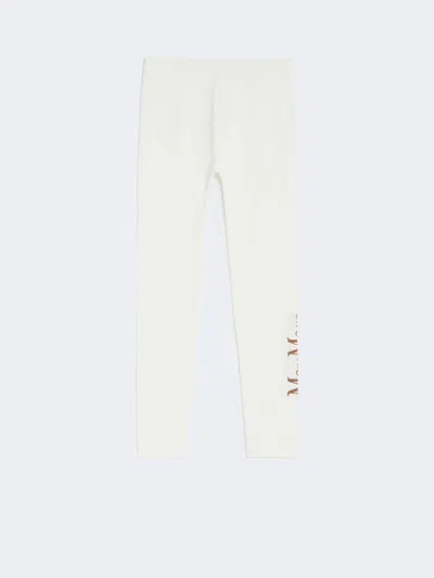 Max Mara Stretch Technical Fabric Leggings In White