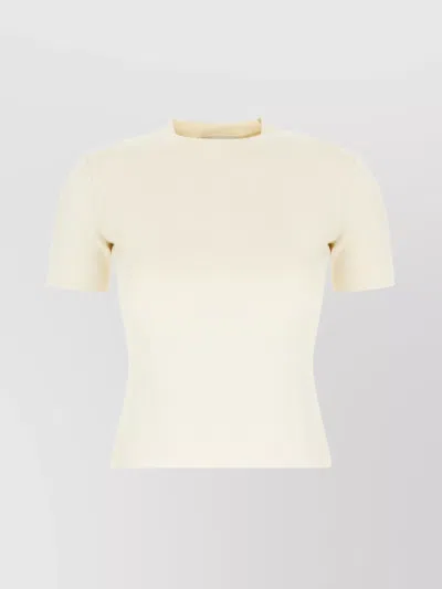 MAX MARA STRETCH VISCOSE BLEND CREW NECK T-SHIRT