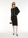 Max Mara Stretch Viscose Dress In Black