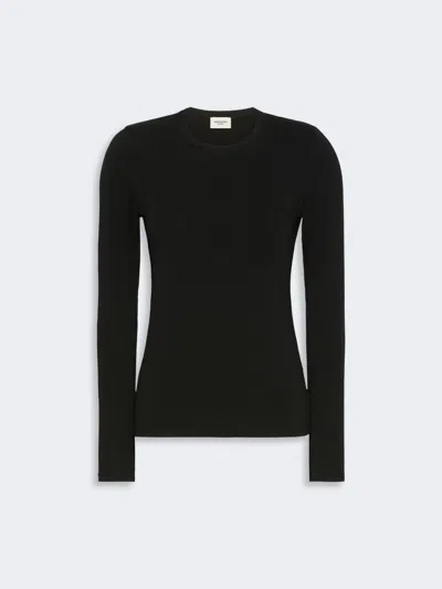 Max Mara Stretch Viscose Jersey T-shirt In Black