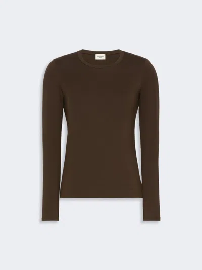 Max Mara Stretch Viscose Jersey T-shirt In Brown