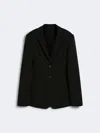 Max Mara Stretch Viscose Knit Blazer In Black
