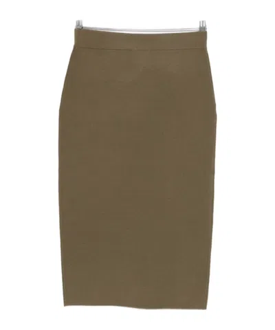 Max Mara Stretch Viscose Pencil Skirt In Green