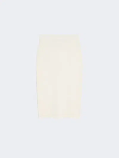 Max Mara Stretch Viscose Pencil Skirt In Neutral
