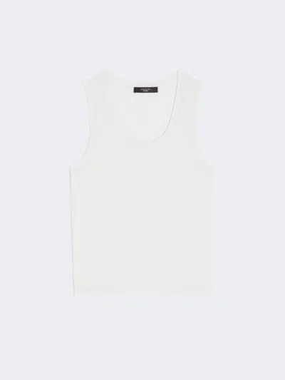Max Mara Stretch Viscose Top In Black