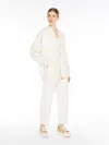 Max Mara Stretch Viscose Trousers In Ivory