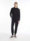 Max Mara Stretch Viscose Yarn Sweatshirt In Navy